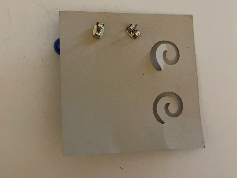 Blue Agate Drop Earrings