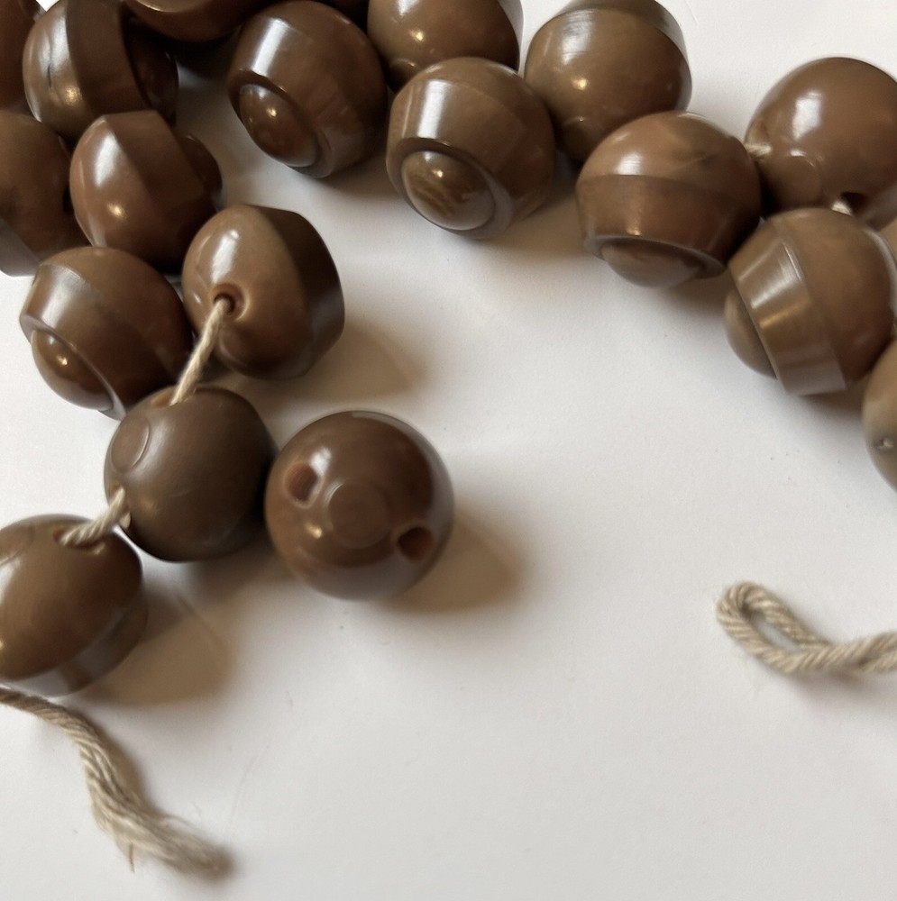 Vintage - 21 Round Ball Plastic Coat Buttons