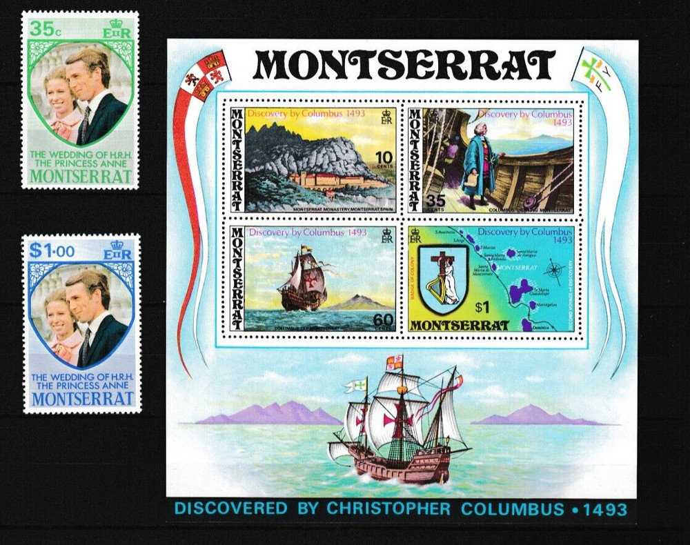 Montserrat Year Set 1973 MNH Complete Year Set Z2043