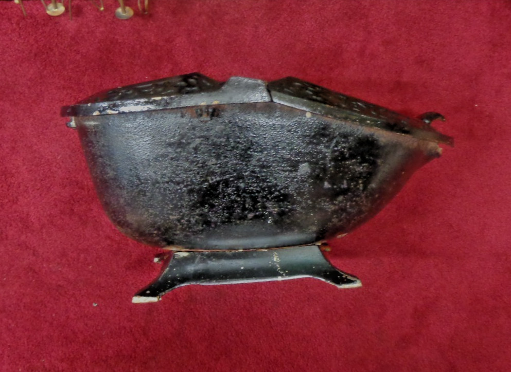 Antique Ornate Cast Iron Coal Scuttle