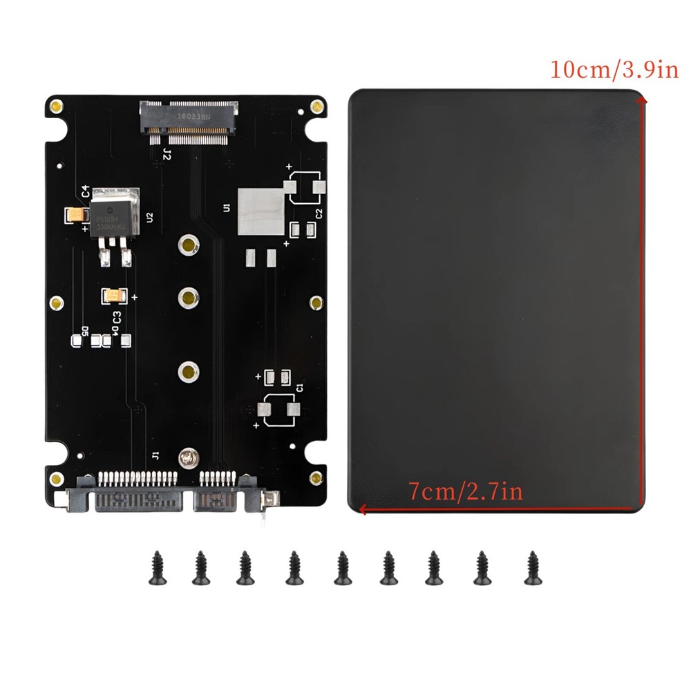 M.2 NGFF to 2.5" SATA Converter 6Gbps Enclosure Support B&M Key Win/Linux