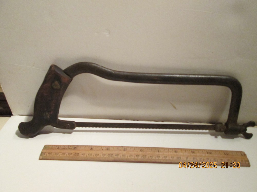 ANTIQUE MEAT SAW 10 INCH BLADE.