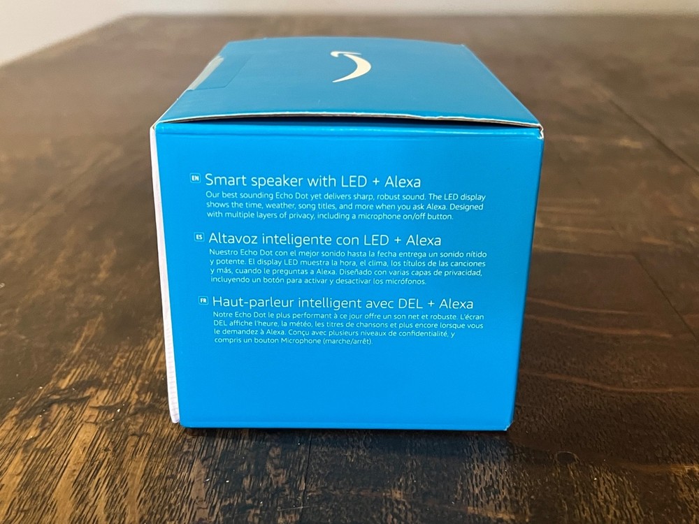 Amazon Echo Dot (5th Gen) with Clock White Alexa LED Display Bluetooth