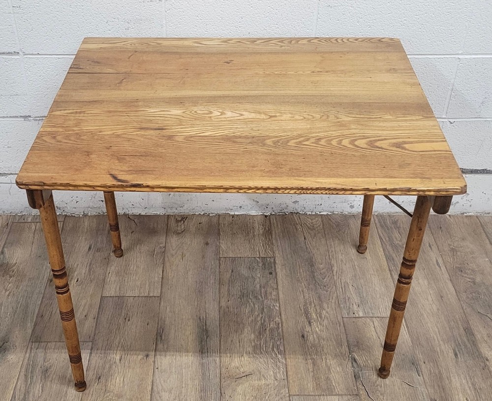 Antique American Folding Work Table Accent Table Sewing Table