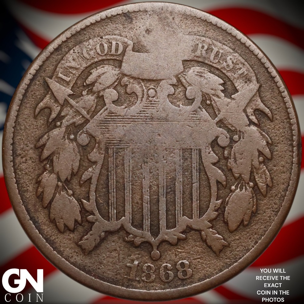 1868 2 Cent Piece B1543