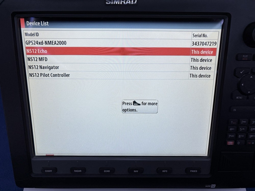 Simrad NSE 12 GPS Chartplotter Multifunction Display W/ Cover - See Description