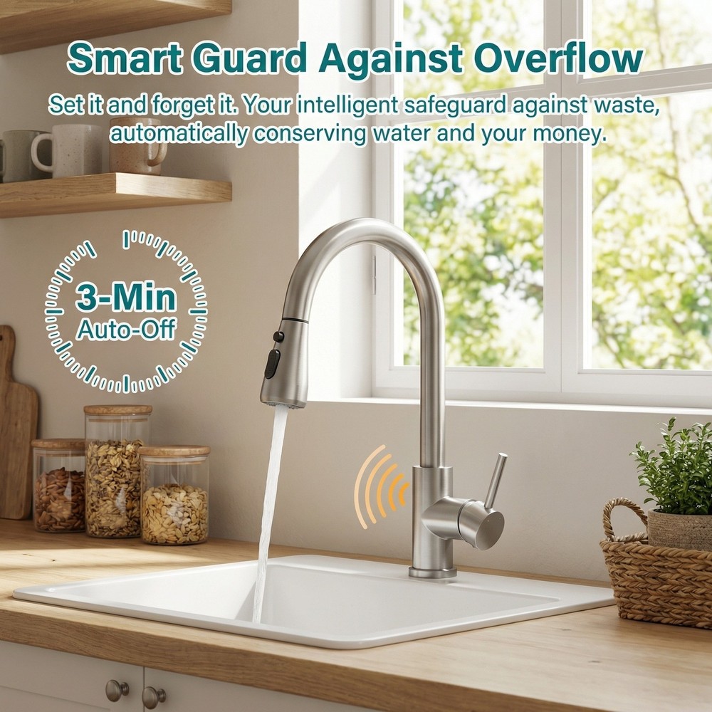 Touchless Kitchen Faucet with Pull-Down Sprayer & Motion Sensor | 23" Extra Hose
