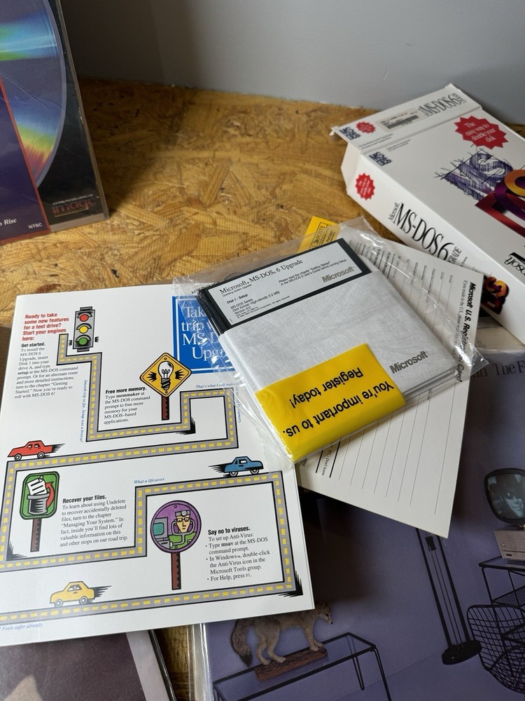 Vintage Computer Software Lot Msdos 6, Windows Xp, Office 97