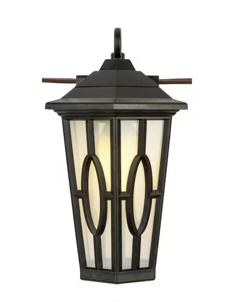 Patio Lights 7-Light Black LED Carousel String Lanterns New