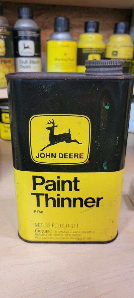Vintage John Deere Display Can Paint Thinner Pt58
