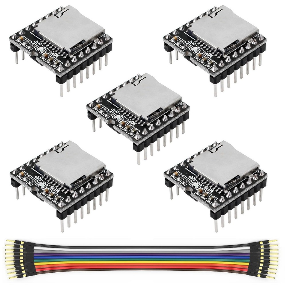 5 Pcs Mini MP3 Module Compatible with DFPlayer Code for Arduino Raspberry Pi ...