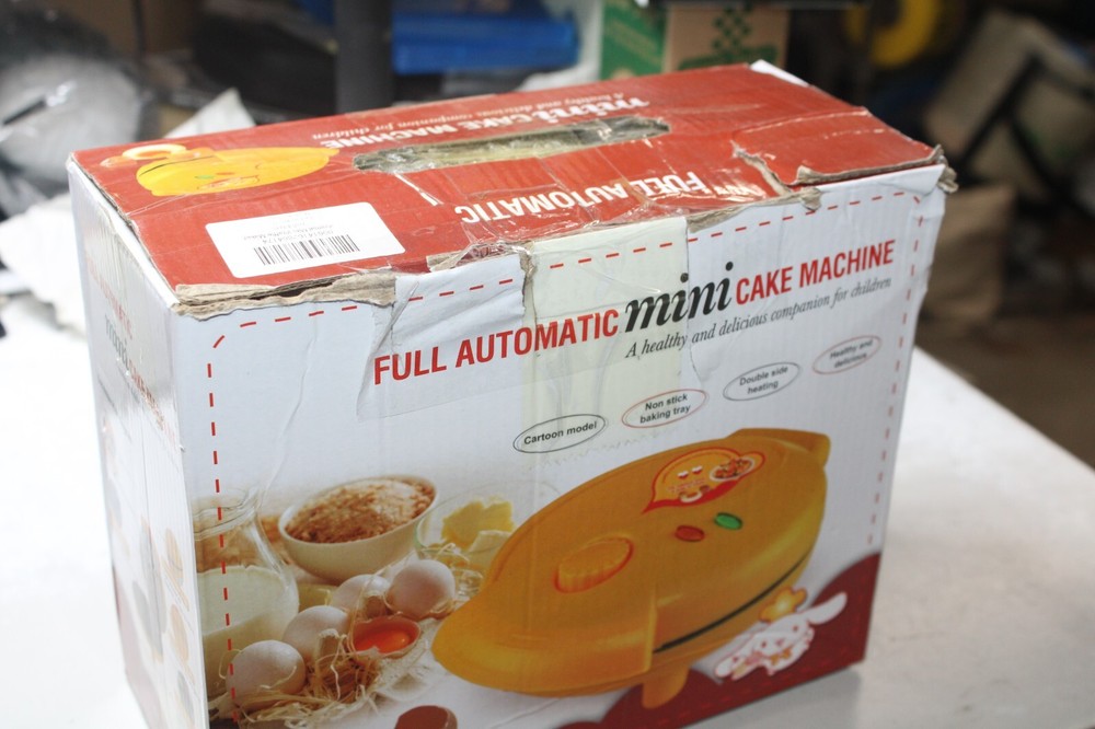 Mini Cake Machine Full Automatic Nonstick Double Side Heating Open Box