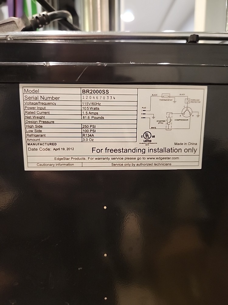 Edgestar BR2000SS Single Tap Kegerator