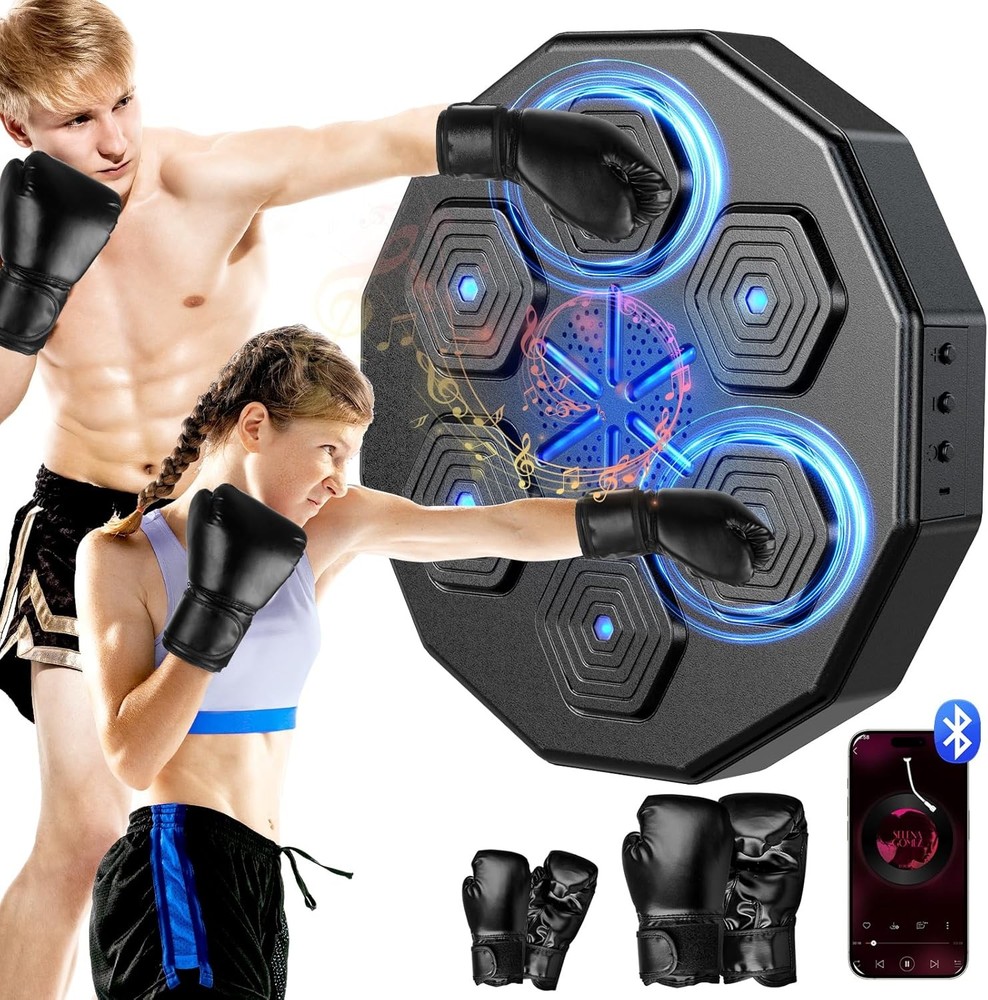 Music Boxing Machine: Beat-Synced LED Boxing Trainer for Cardio Workouts