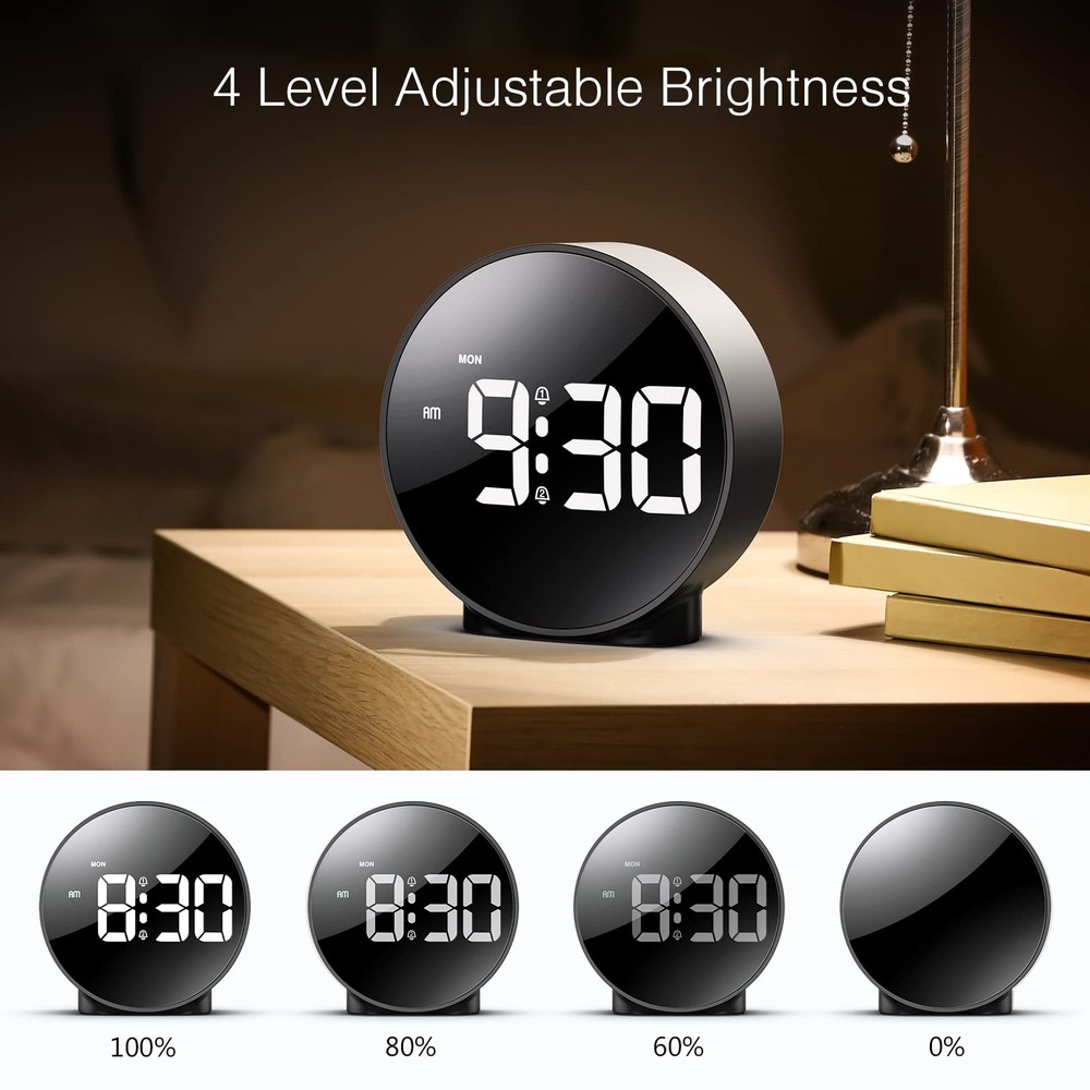 Digital Alarm Clock, HD LED Display Alarm Clock, Simple Table Clock, Electron...