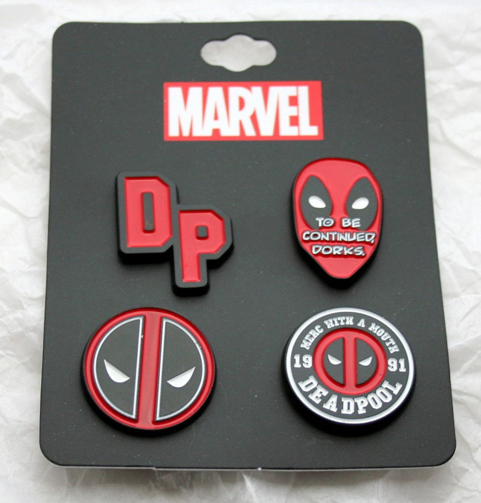 Marvel Comics Deadpool 4 Hat Lapel Pin Set New MOC Bioworld