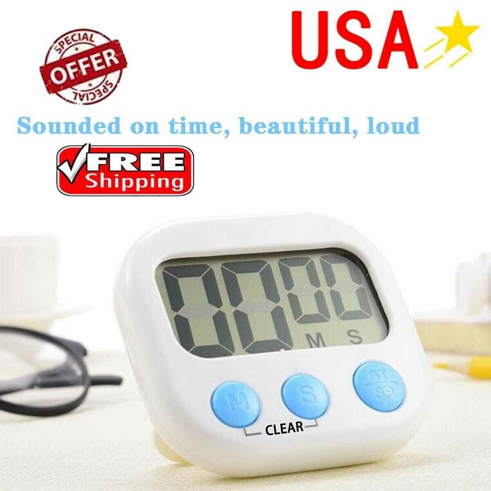 Mini digital LCD countdown, clear and loud alarm, study, cooking, bedroom