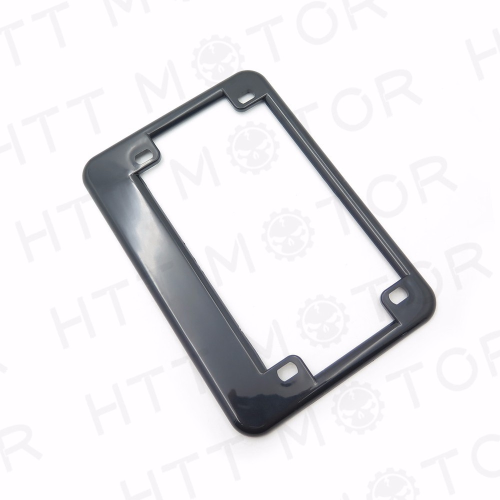 HTTMT Motorcycle License Plate Frame Fit 4"x7" extra 1" Width Motorcycle Plate
