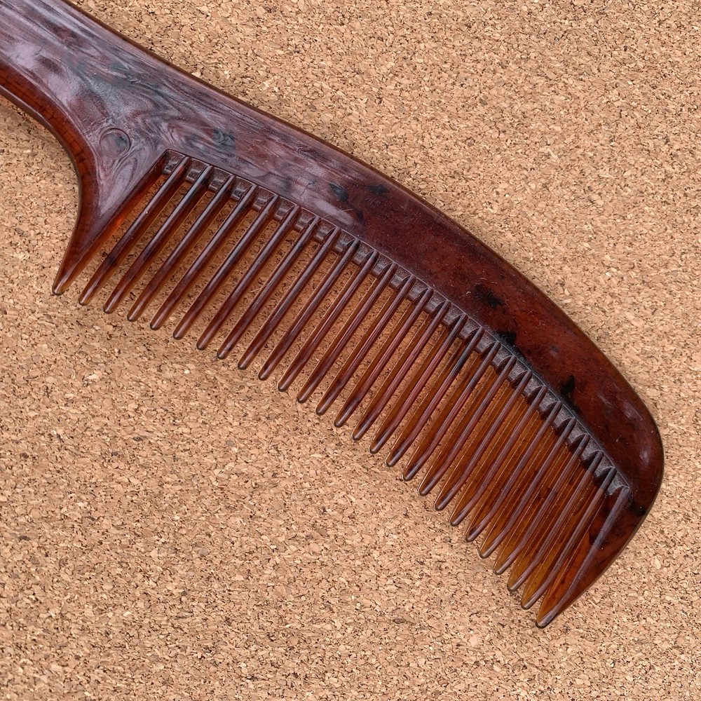 Vintage Wilhold Large Tortoise Shell Translucent Plastic Comb