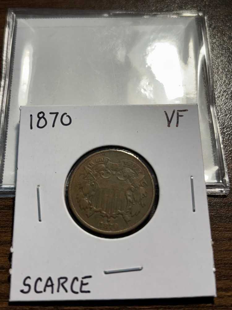 1870-P Two Cent Piece 2C VERY FINE (VF)