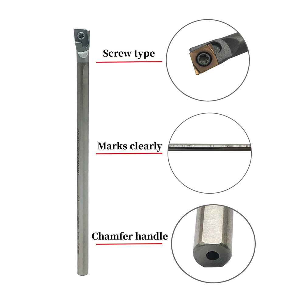 SOLID CARBIDE C06K-SCLCR06 INDEXABLE LATHE BORING BAR 6 MM SHANK