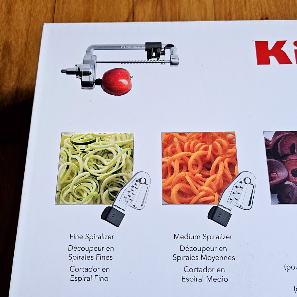 KitchenAid Spiralizer Peel Core Slice 5 Blades NEW Open Box KSM1APC