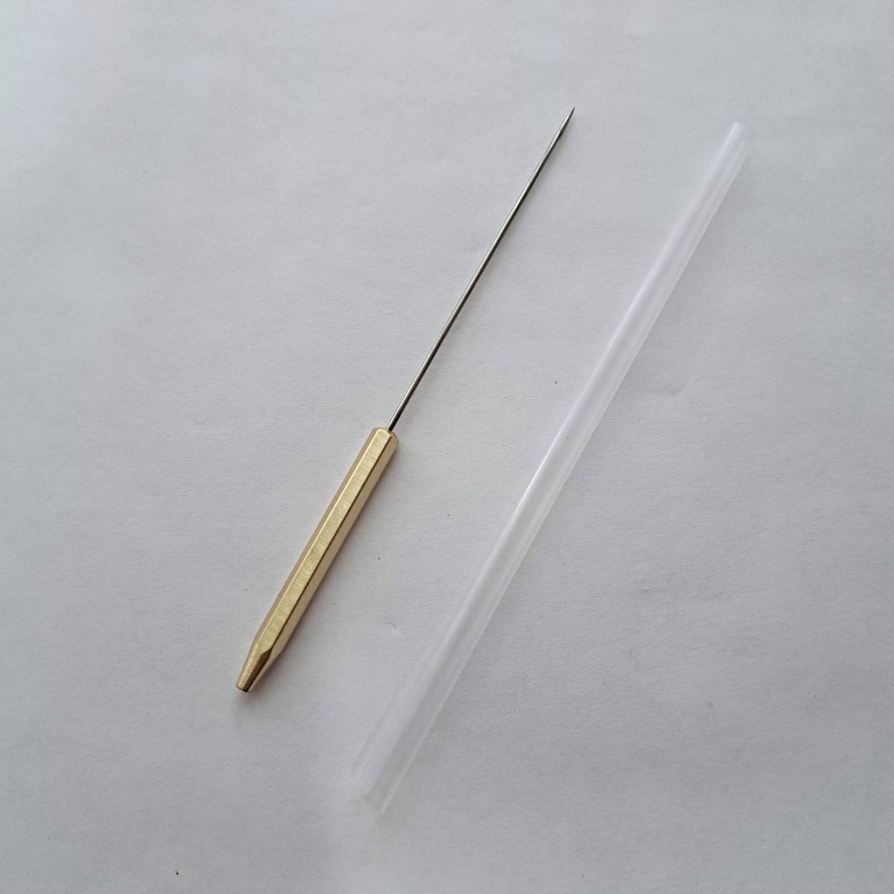 Dr Slick Brass Bodkin Fly Tying 5" With Half Hitch Tool