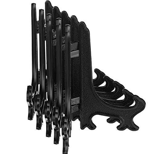 Plastic Easel Plate Display Stand Holder Picture Easel Home Decor, 24 Pack