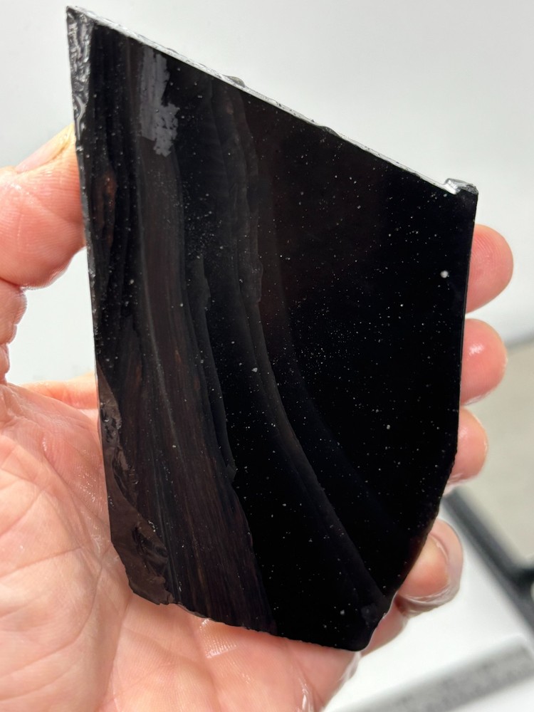 Tri-flow Sheen/Lace Obsidian Slab Lapidary Cabbing Knapping Combo ship avail