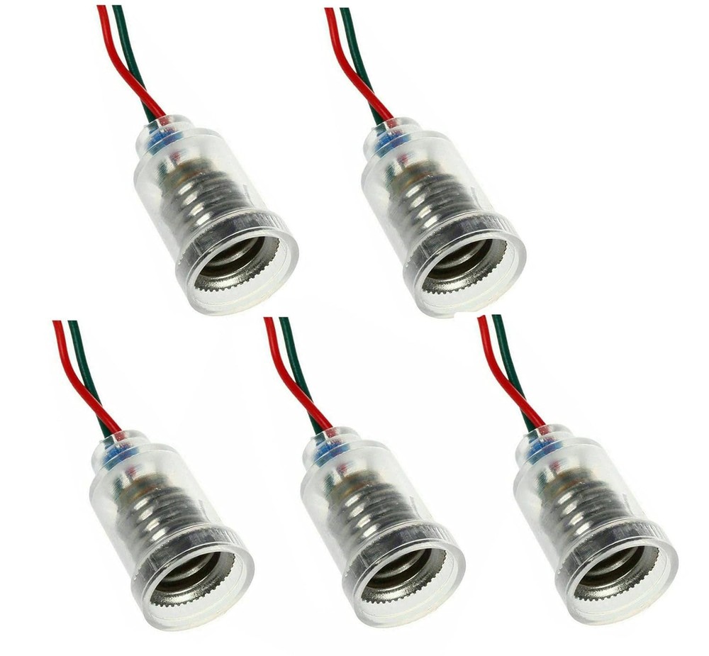 10X E10 LED Screw-Mount Small Bulbs Holder with Wire Socket