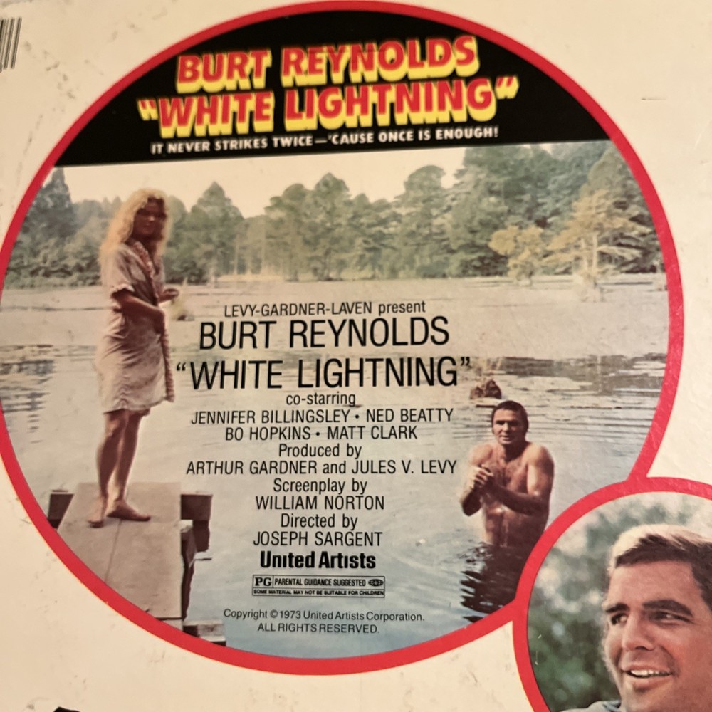 White Lightning CED Video Disc RCA Selectavision Burt Reynolds Action