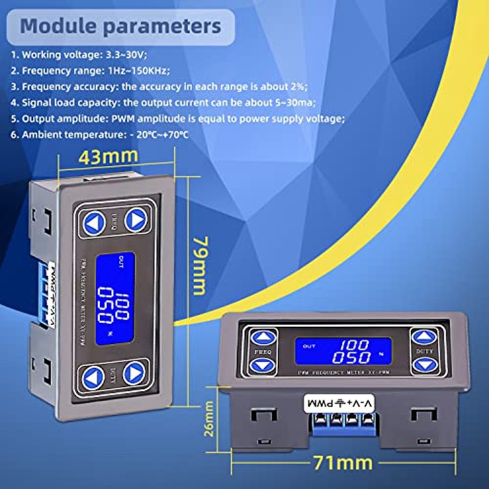 Adjustable Signal Generator, PWM Pulse Frequency Duty Cycle, Square Wave9605