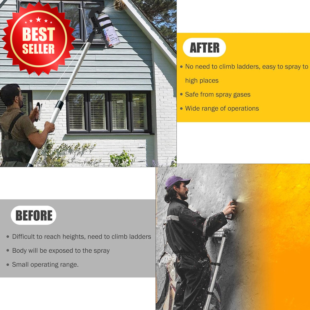 Pro Spray Can Extension Pole Adaptor Trigger Handle Wasp Hornet Duster US