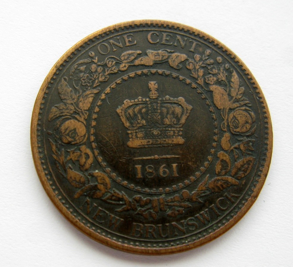 1861 New Brunswick Large One cent