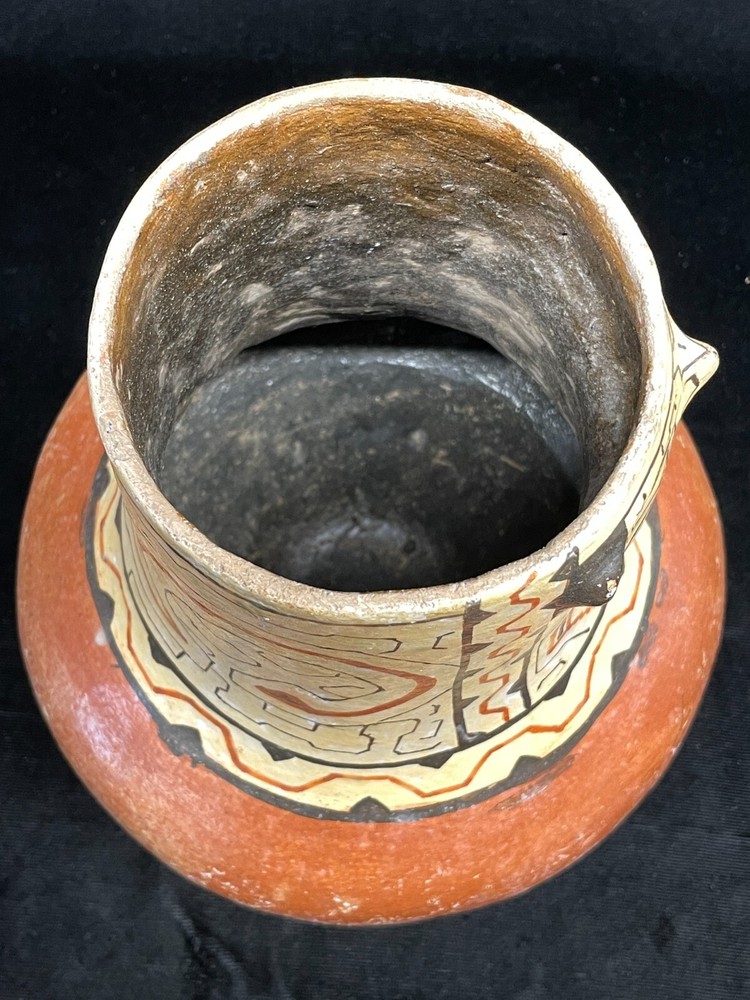 Antique Shipibo Peruvian Figural Pot 10" Tall