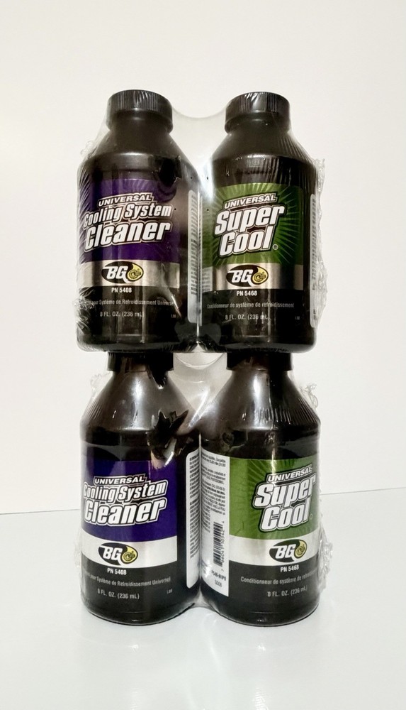 BG Universal Cooling System Cleaner & Super Cool 8 oz Complete Kit- 2 pack