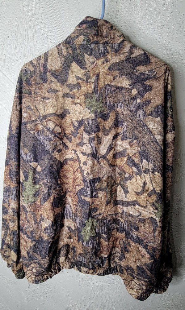 MOSSY OAK Camo Zip Jacket Size XL Adult pull over 1/4 zip Pull String Bottom