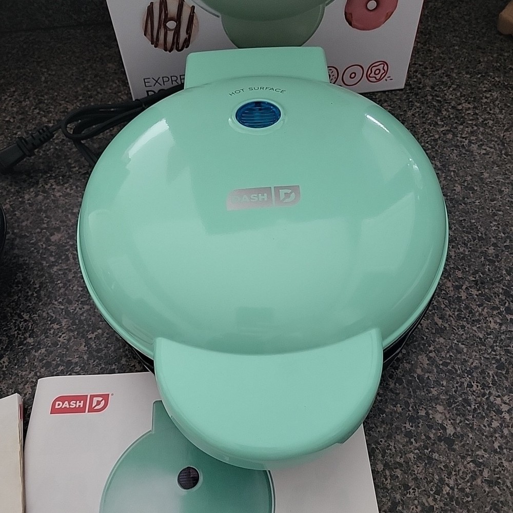 Bundle! DASH Express Mini Donut Maker AND Mini Waffle Maker Nonstick Press Type