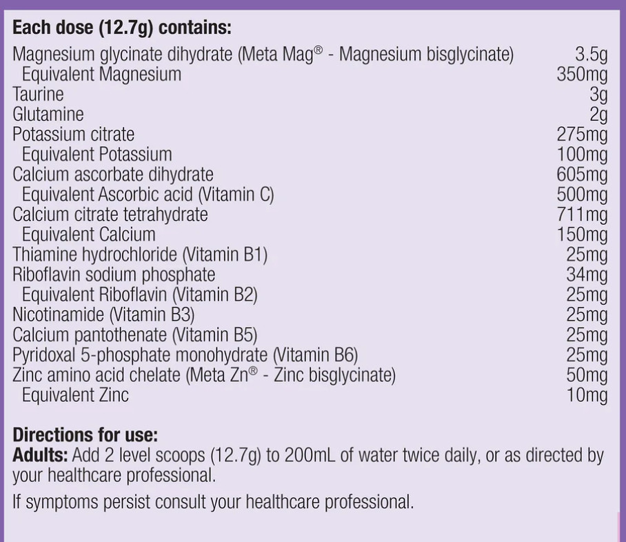 Metagenics MetaRelax Raspberry 482g