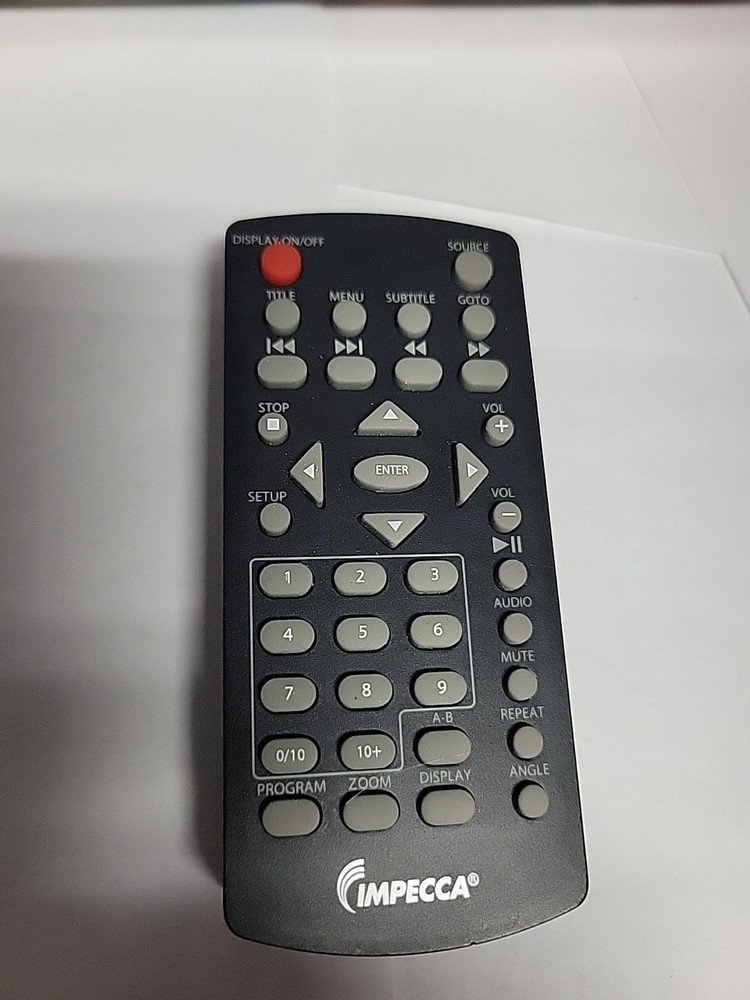 IMPECCA DVPDS-1010 replacement OEM remote
