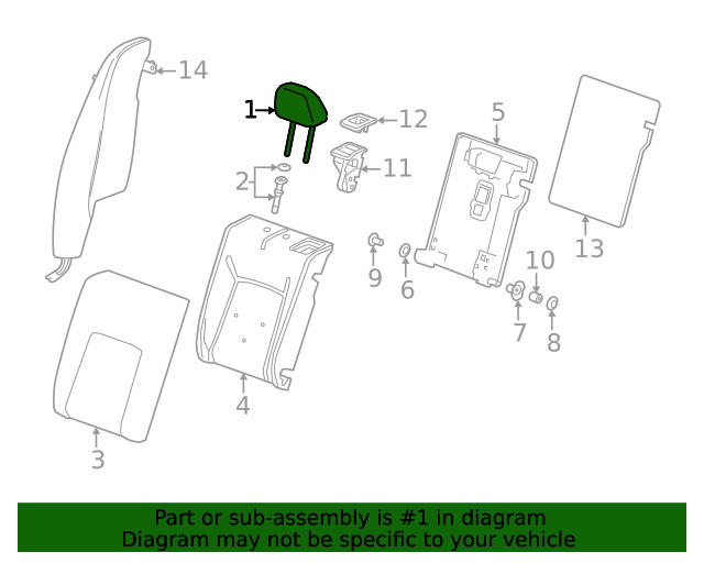 Genuine GM Headrest 42741403