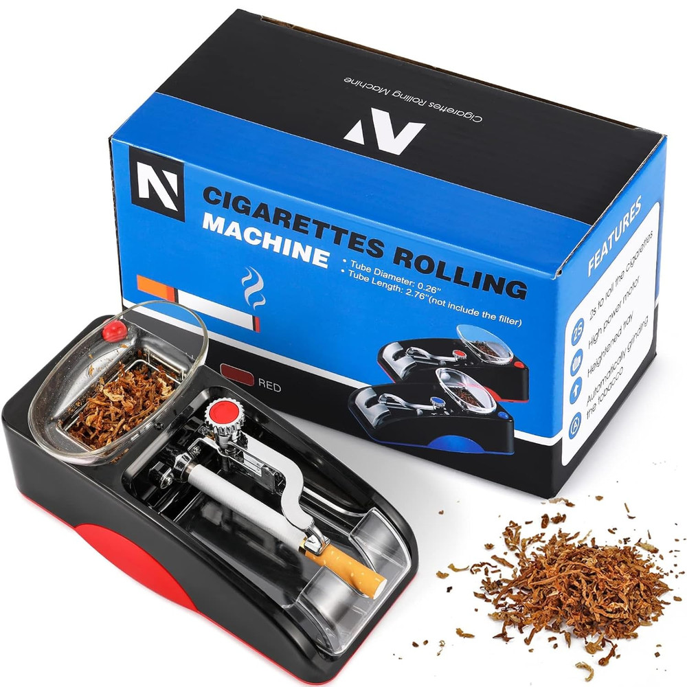 Rolling Machine Electric Automatic Injector Mini Roller Maker DIY Tool (Red)