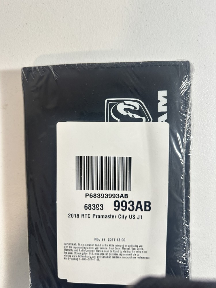 2018 RAM Promaster Owner's Manuals Set