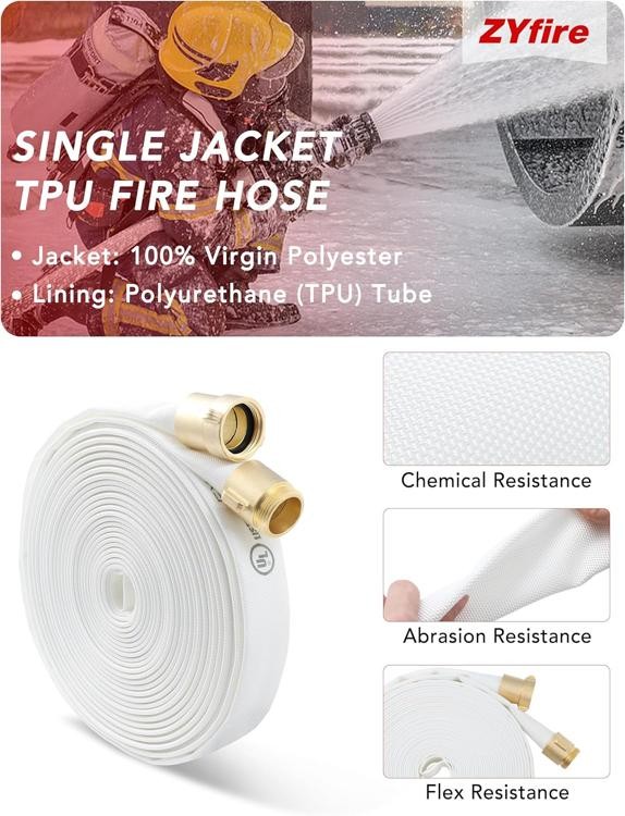 ZYfire Single Jacket TPU Fire House NST 1” - 100FT