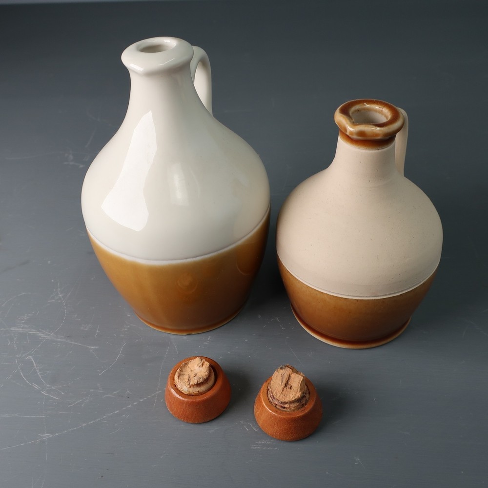 Pair of Small Stoneware Jug Bottles