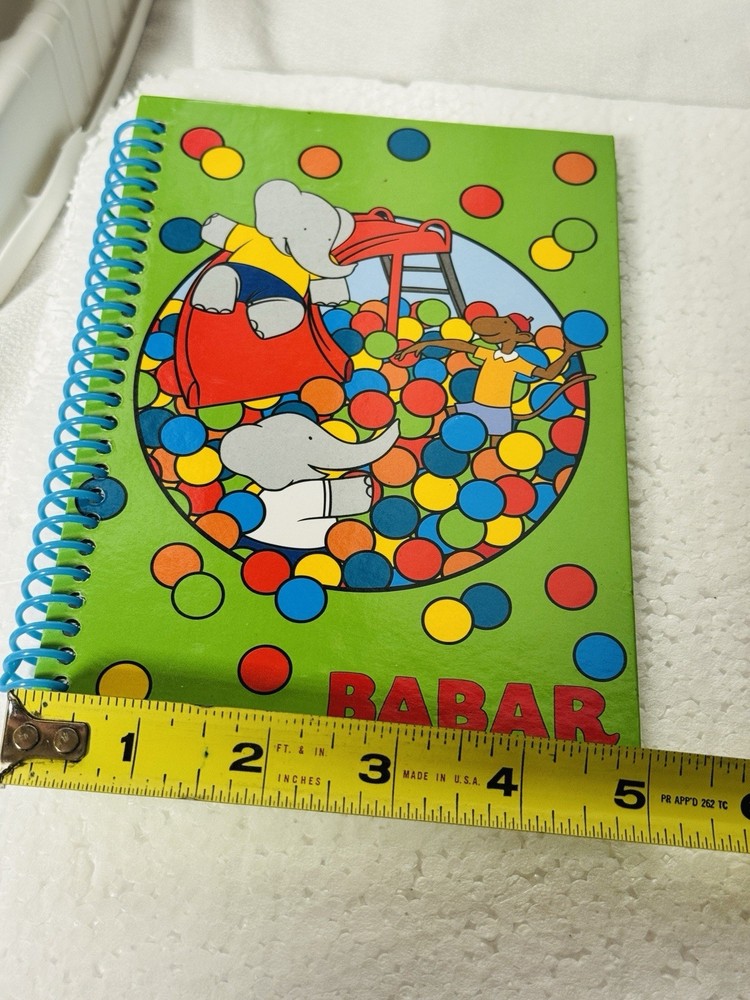 Babar Wire Notebook 5x7 Unused