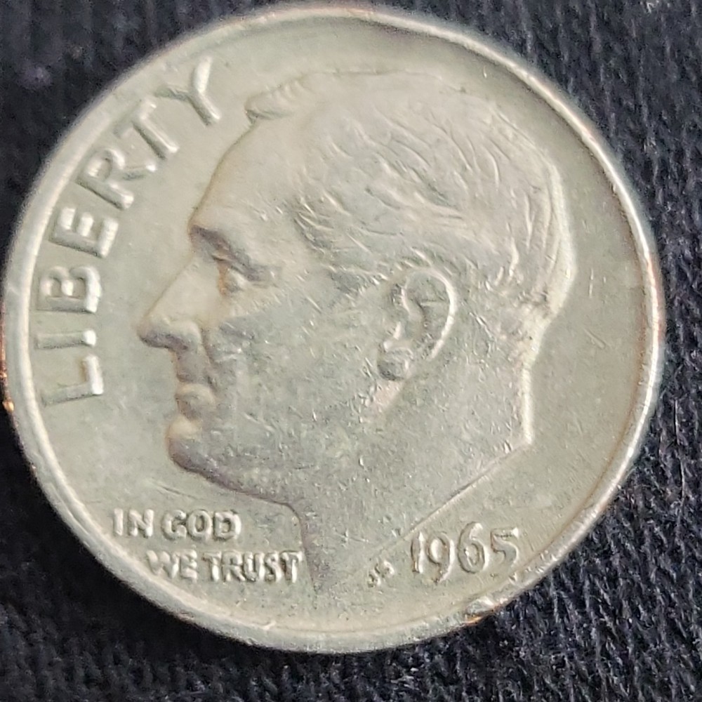 moneda de 10 centavos 1965 estados Unidos