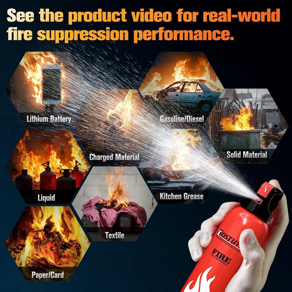 8-IN-1 Fire Extinguisher for Home Vehicle Kitchen