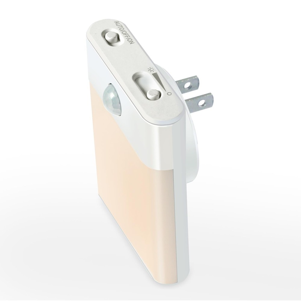 BriVIVI LED Night Light Plug in, Motion Sensor with 1-pack, White