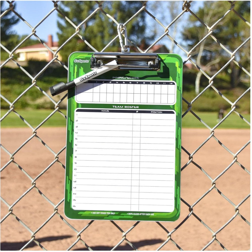 Compact Double Sided Coaches Clipboard - Baseball, Softball